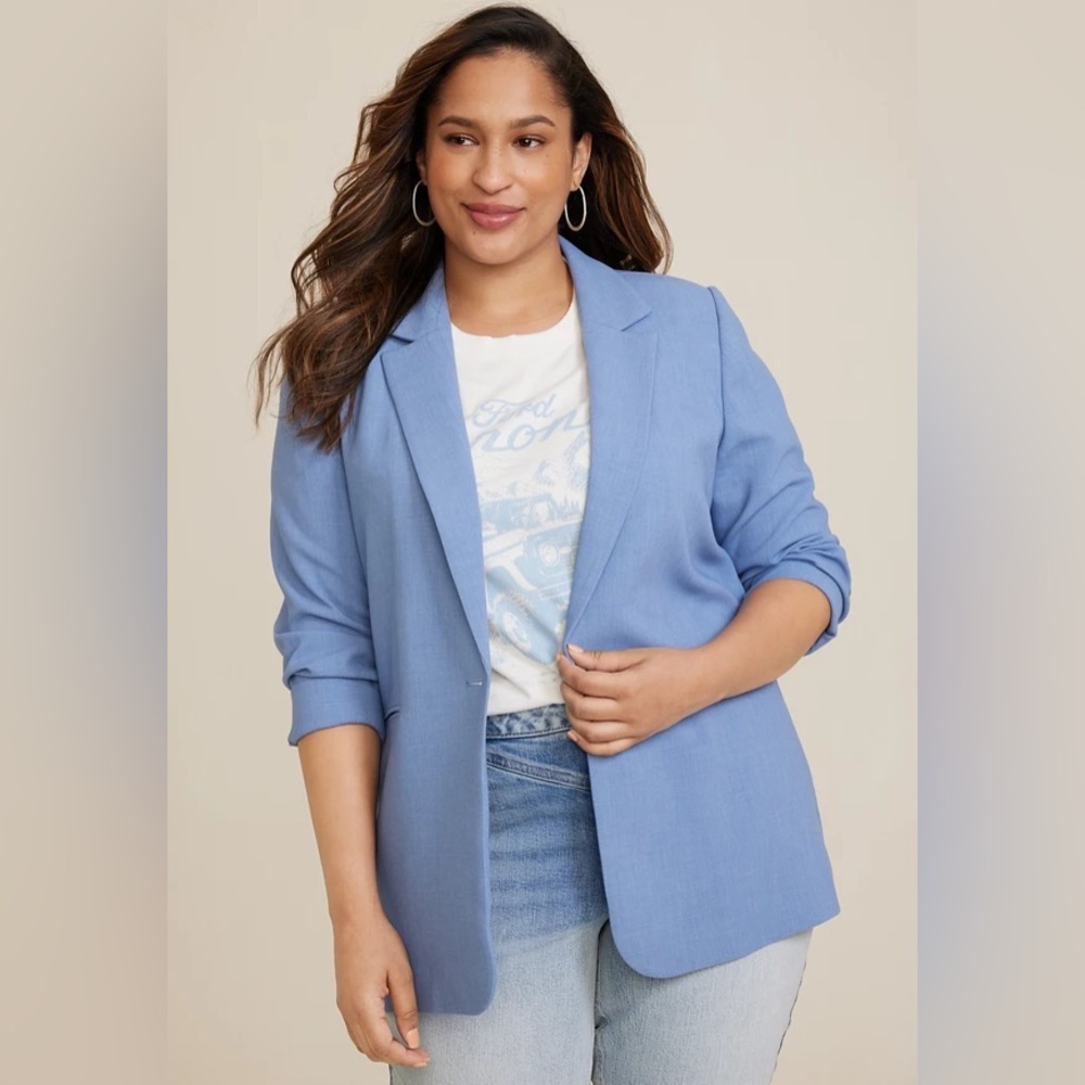 Maurices Light Blue Relaxed Blazer